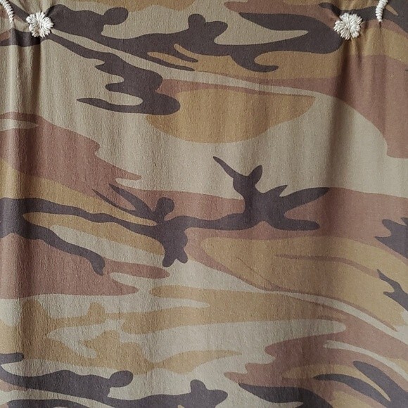 JOHNNY WAS EMBROIDERED SILK CAMOUFLAGE TOP SMALL - Picture 9 of 11